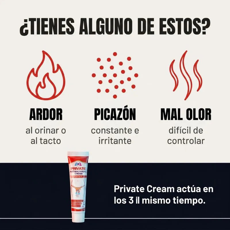 CREMA ANTIBACTERIAL - ELIMINA MAL OLOR Y PICAZON DE TU ZONA INTIMA