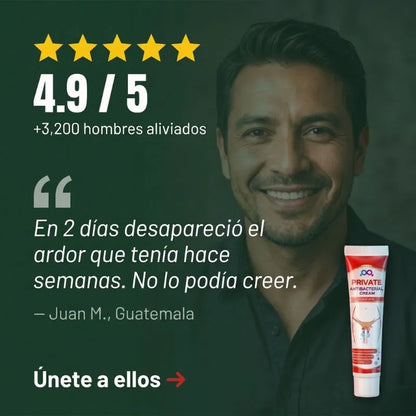 CREMA ANTIBACTERIAL - ELIMINA MAL OLOR Y PICAZON DE TU ZONA INTIMA