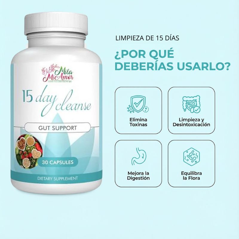 15 Days Cleanse Limpieza Intestinal y Bienestar Digestivo