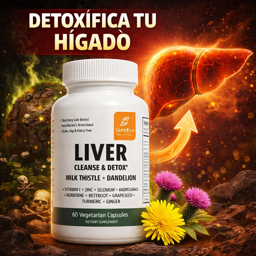 LIVER CLEANSE & DETOX X 70 cápsulas - Tratamiento desintoxicante para el Hígado.