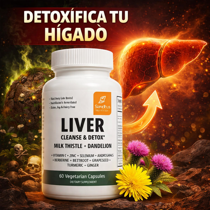 LIVER CLEANSE & DETOX X 70 cápsulas - Tratamiento desintoxicante para el Hígado.