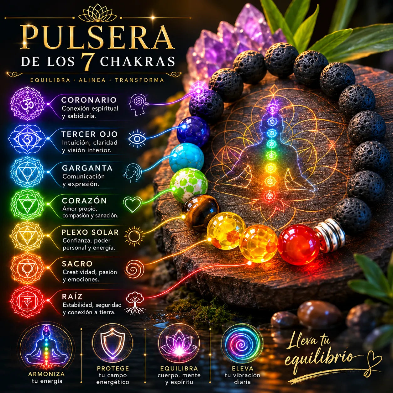 Pulsera de los 7 chakras