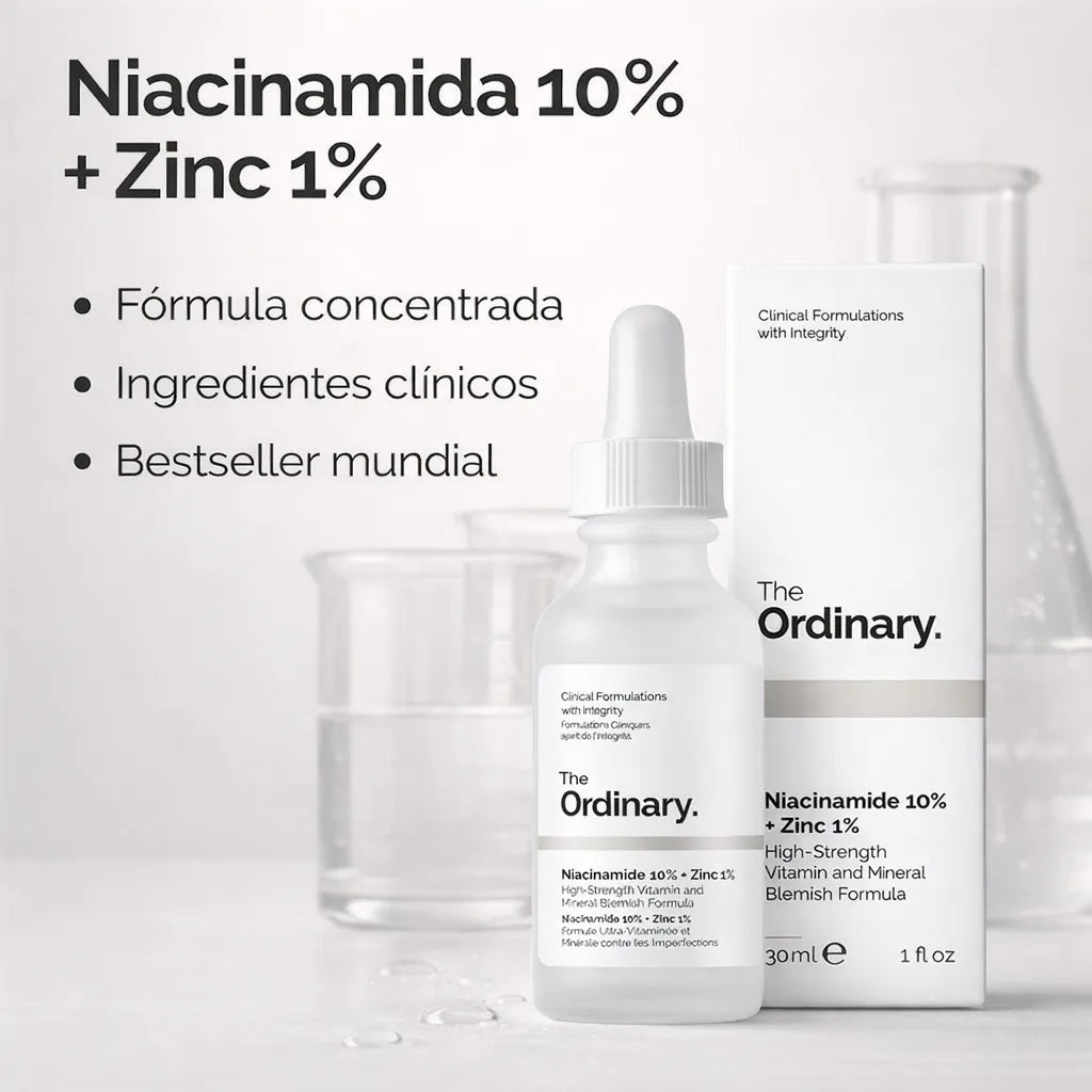 Piel sin imperfecciones con The Ordinary Niacinamide 10% + Zinc 1%