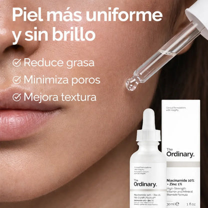 Piel sin imperfecciones con The Ordinary Niacinamide 10% + Zinc 1%