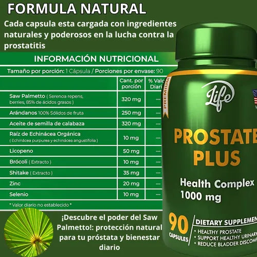 PROSTATE PLUS -Tu aliado natural para una próstata saludable