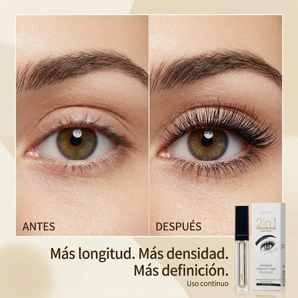 Kormesic 2 en 1 - Pestañas y Cejas Hermosas en poco tiempo