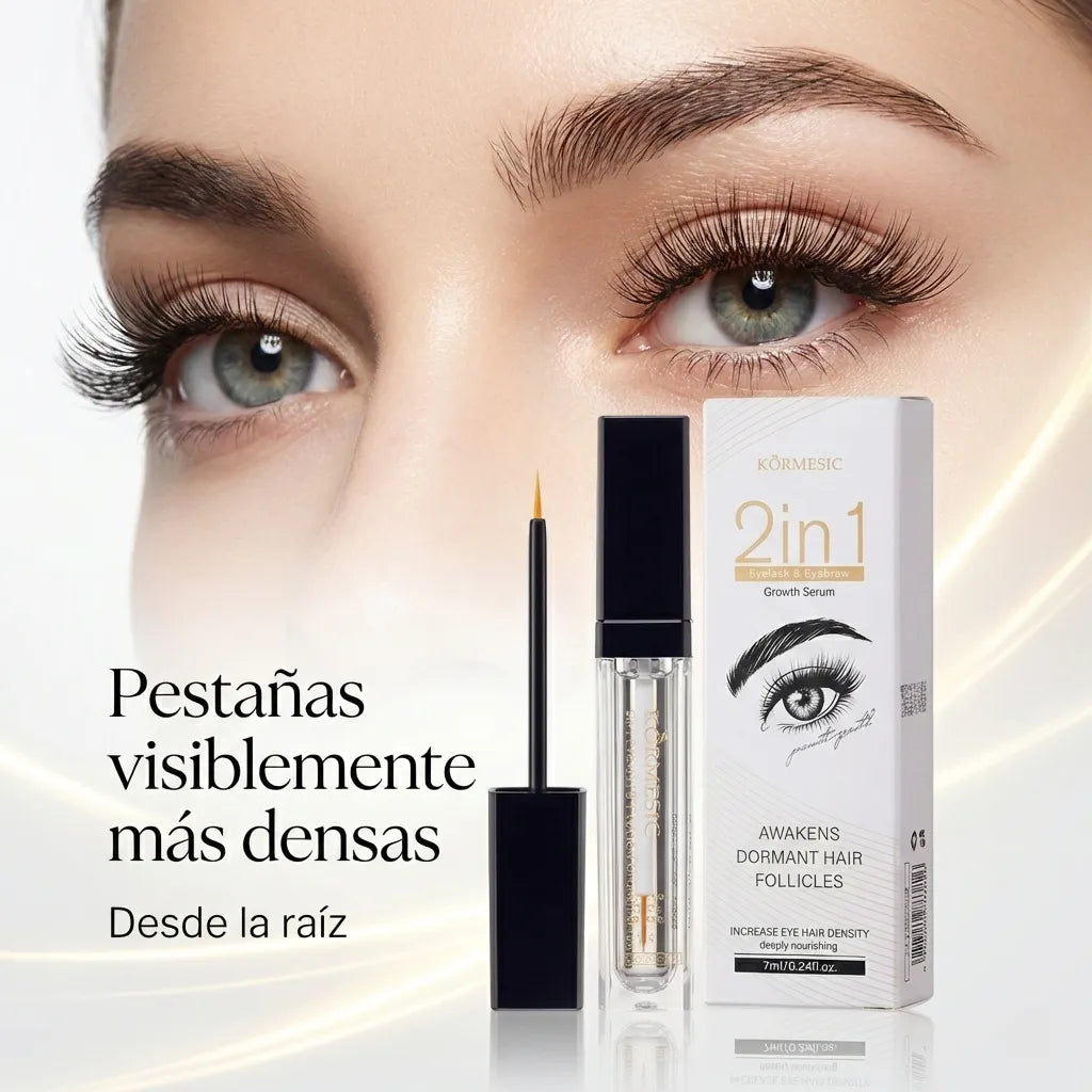 Kormesic 2 en 1 - Pestañas y Cejas Hermosas en poco tiempo