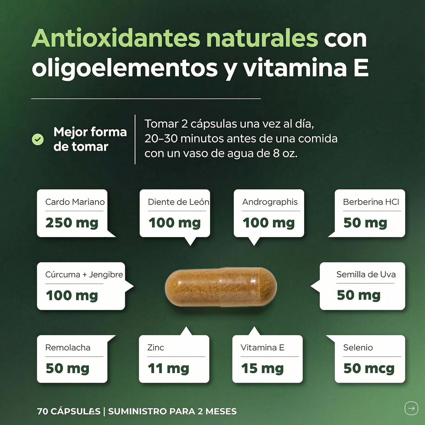 LIVER CLEANSE & DETOX X 70 cápsulas - Tratamiento desintoxicante para el Hígado.