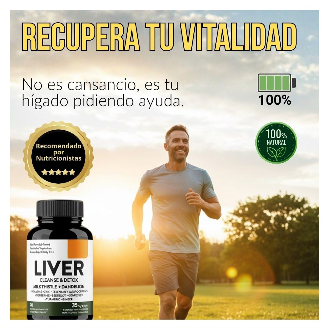LIVER CLEANSE & DETOX X 70 cápsulas - Tratamiento desintoxicante para el Hígado.
