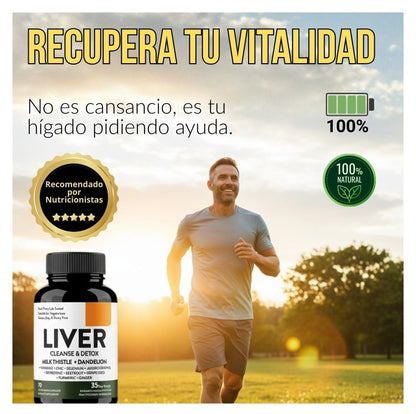 LIVER CLEANSE & DETOX X 70 cápsulas - Tratamiento desintoxicante para el Hígado.